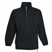 Толстовка "Half Zip Fleece", черный_2XL, 100% п/э, 300 г/м2