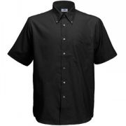 Рубашка "Short Sleeve Oxford Shirt", черный_L, 70% х/б, 30% п/э, 135 г/м2 Рубашка "Short Sleeve Oxford Shirt", черный_L, 70% х/б, 30% п/э, 135 г/м2