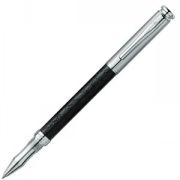 INTELLECTUAL, ручка-роллер, черный/хром, металл/кожа