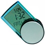 Часы "Неваляшка" с календарем, будильником и термометром; 6х3,5х11 см; пластик