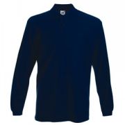 Поло "Long Sleeve Polo", темно-синий_L, 100% х/б, 180 г/м2