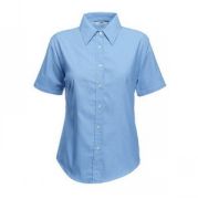 Рубашка "Lady-Fit Short Sleeve Oxford Shirt", светло-голубой_XS, 70% х/б, 30% п/э, 135 г/м2 Рубашка "Lady-Fit Short Sleeve Oxford Shirt", светло-голубой_XS, 70% х/б, 30% п/э, 135 г/м2