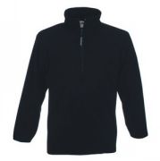 Толстовка "Zip Neck Micro", черный_2XL, 100% п/э, 250 г/м2