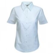 Рубашка "Lady-Fit Short Sleeve Oxford Shirt", белый_XL, 70% х/б, 30% п/э, 130 г/м2 Рубашка "Lady-Fit Short Sleeve Oxford Shirt", белый_XL, 70% х/б, 30% п/э, 130 г/м2