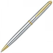 DUELLE, ручка шариковая, хром/золотистый, металл