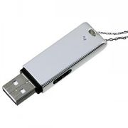 USB flash-память на цепочке (1 Gb); 6х1,6х0,8 см; посеребренный металл USB flash-память на цепочке (1 Gb); 6х1,6х0,8 см; посеребренный металл