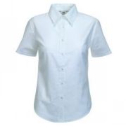 Рубашка "Lady-Fit Short Sleeve Oxford Shirt", белый_S, 70% х/б, 30% п/э, 130 г/м2 Рубашка "Lady-Fit Short Sleeve Oxford Shirt", белый_S, 70% х/б, 30% п/э, 130 г/м2