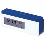 Часы настольные с будильником, календарем, термометром и подсветкой; 15,2х3,5х5,6 см; пластик