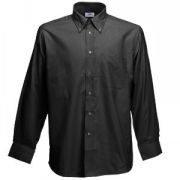 Рубашка "Long Sleeve Oxford Shirt", черный_L, 70% х/б, 30% п/э, 135 г/м2 Рубашка "Long Sleeve Oxford Shirt", черный_L, 70% х/б, 30% п/э, 135 г/м2