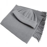 Комплект флисовый "Winter": шарф и шапка; серый; шарф: 150х30 см, шапка: 58 см, плотность 230 гр/м2; флис Комплект флисовый "Winter": шарф и шапка; серый; шарф: 150х30 см, шапка: 58 см, плотность 230 гр/м2; флис