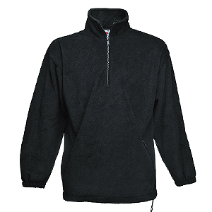 Толстовка "Half Zip Fleece", черный_M, 100% п/э, 300 г/м2