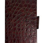 Телефонная книга Nilo, коричневый, 125х203 мм, 112 стр., с вырубкой, ламинация алфавита