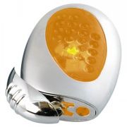 Зажигалка "Классика" с подсветкой; серебристый с оранжевым; 3,5х1,6х6 см; металл, пластик. Зажигалка поставляется без газа.