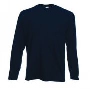 Футболка "Valueweight Long Sleeve T", глубокий темно-синий_S, 100% х/б, 165 г/м2