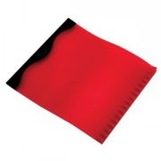 Скребок автомобильный "Волна" с прозрачным цветным корпусом; красный с черным; 10х10 см; пластик