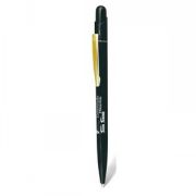 MIR, ручка шариковая с золотистым клипом, черный, пластик/металл