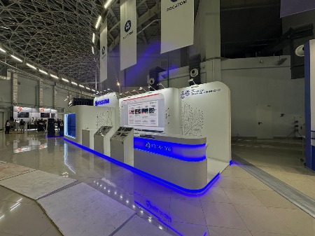 Выставочный стенд Росатом. Выставка Российского форума " Микроэлектроника 2025", создано совместно с 3way.agency 