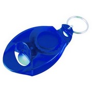 Открывалка с держателем для авторучки на магните; синий; 8,9х4,8х1,5 см; пластик