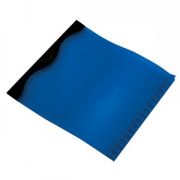Скребок автомобильный "Волна" с прозрачным цветным корпусом; синий с черным; 10х10 см; пластик